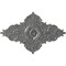 Ekena Millwork Melchor Diamond Ceiling Medallion (Fits Canopies up to 4"), 67 1/4"W x 43 3/8"H x 4"ID x 2"P, Silver CM70X43MLSLS - alternate 1